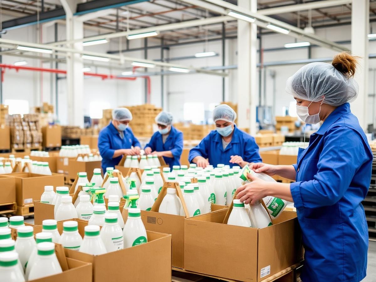 Nhân sự đóng gói sản phẩm tại nhà máy Hùng Phát